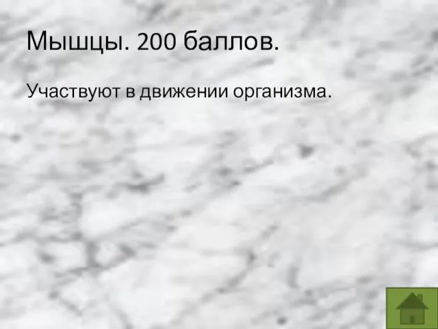 Мышцы. 200 баллов. Участвуют в движении организма.