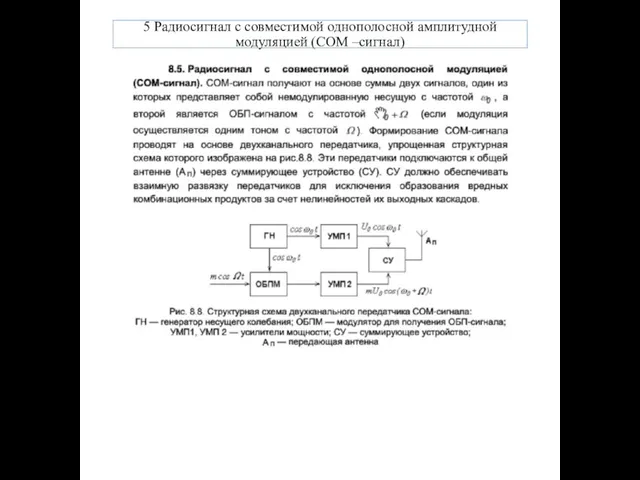 5 Радиосигнал с совместимой однополосной амплитудной модуляцией (СОМ –сигнал)