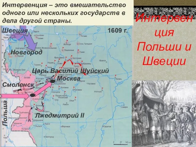 Интервенция Польши и Швеции Интервенция – это вмешательство одного или нескольких