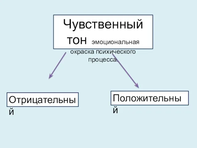 Чувственный тон эмоциональная окраска психического процесса. Положительный Отрицательный