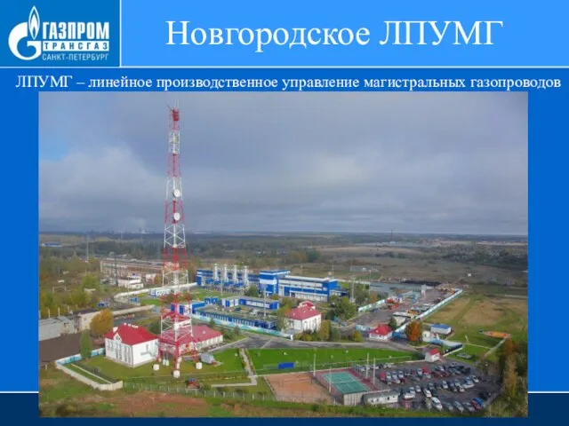 Новгородское ЛПУМГ ЛПУМГ – линейное производственное управление магистральных газопроводов