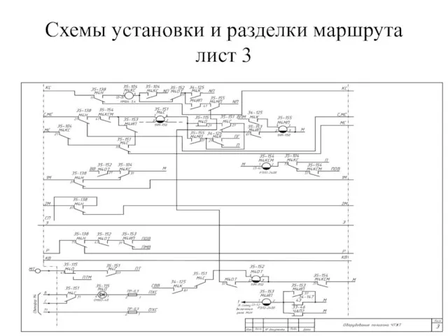 Схемы установки и разделки маршрута лист 3