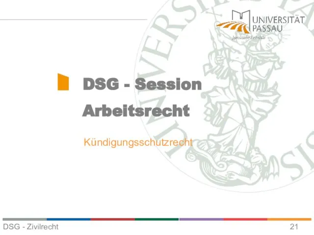 DSG - Session Arbeitsrecht Kündigungsschutzrecht