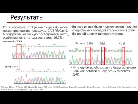 Результаты Из 36 образцов, отобранных через 48 часов после проведения процедуры