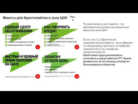 По умолчанию у нас 4 макета – это максимальное количество возможных