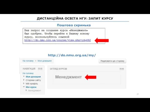 ДИСТАНЦІЙНА ОСВІТА НГУ: ЗАПИТ КУРСУ http://do.nmu.org.ua/my/ Поштова скринька