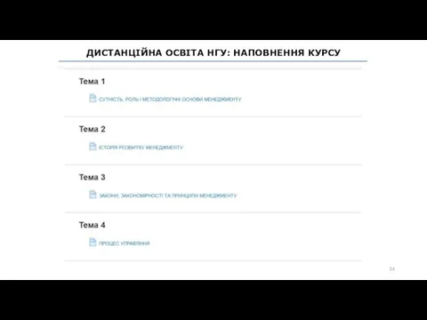 ДИСТАНЦІЙНА ОСВІТА НГУ: НАПОВНЕННЯ КУРСУ