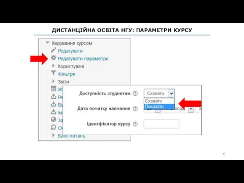 ДИСТАНЦІЙНА ОСВІТА НГУ: ПАРАМЕТРИ КУРСУ