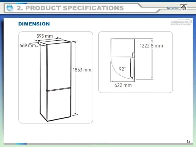 DIMENSION 2. PRODUCT SPECIFICATIONS