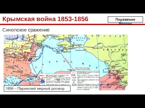 Крымская война 1853-1856 Синопское сражение Поражение России 1856 – Парижский мирный договор