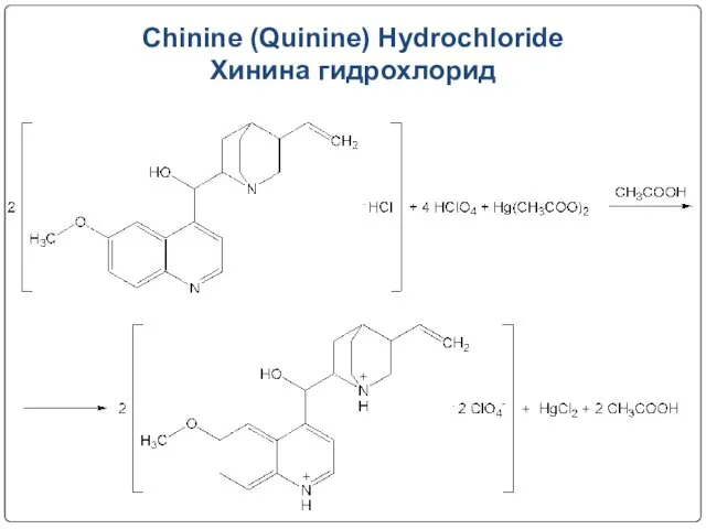 Chinine (Quinine) Hydrochloride Хинина гидрохлорид