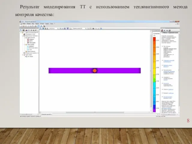 Результат моделирования ТТ с использованием тепловизионного метода контроля качества: