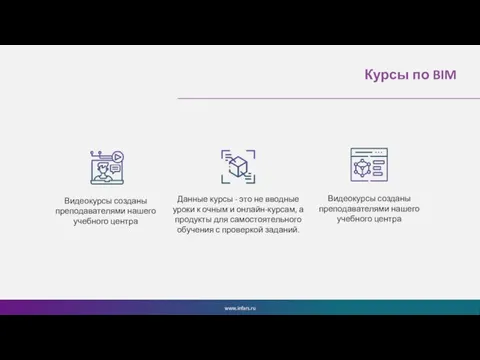 Курсы по BIM www.infars.ru Видеокурсы созданы преподавателями нашего учебного центра Данные