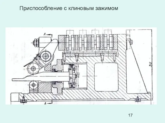 Приспособление с клиновым зажимом