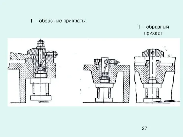 Г – образные прихваты Т – образный прихват