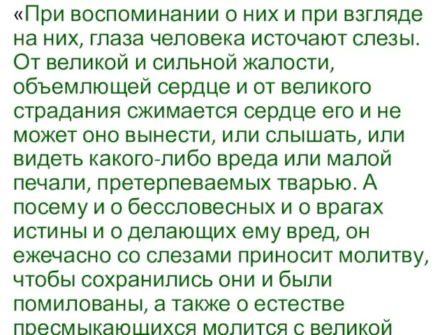 «При воспоминании о них и при взгляде на них, глаза человека