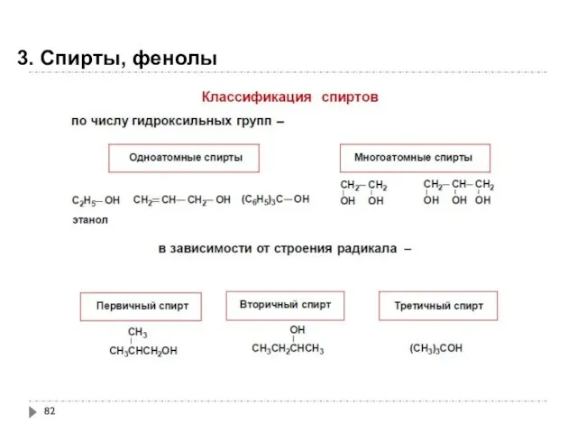 3. Спирты, фенолы