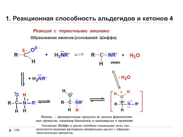 1. Реакционная способность альдегидов и кетонов 4