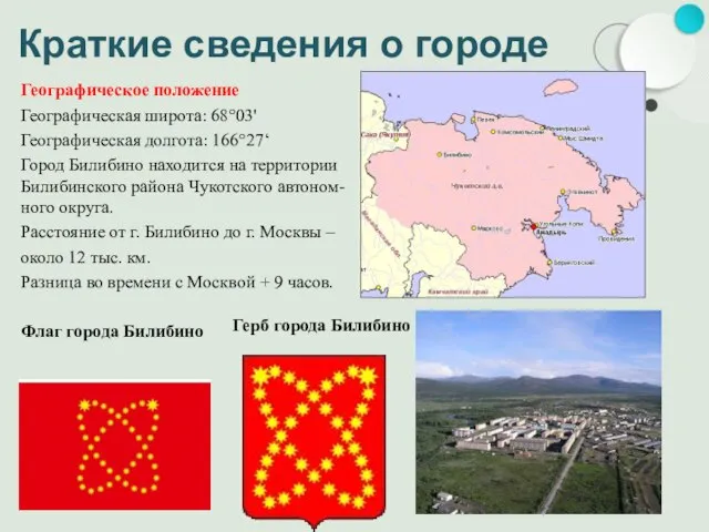 Краткие сведения о городе Географическое положение Географическая широта: 68°03' Географическая долгота: