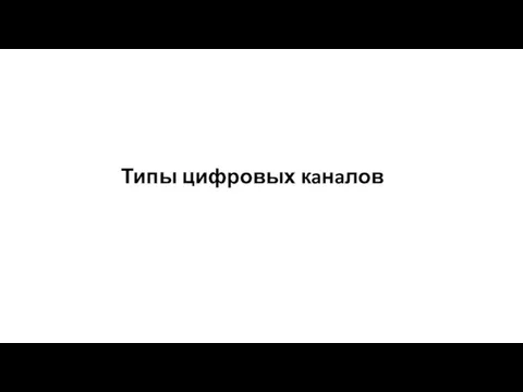 Типы цифровых кaнaлов