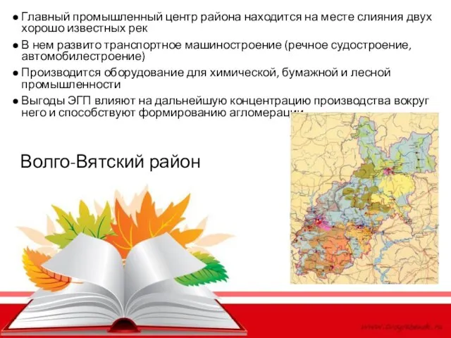 Волго-Вятский район Главный промышленный центр района находится на месте слияния двух