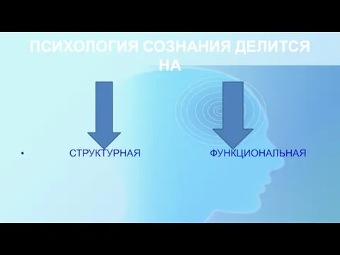 ПСИХОЛОГИЯ СОЗНАНИЯ ДЕЛИТСЯ НА СТРУКТУРНАЯ ФУНКЦИОНАЛЬНАЯ