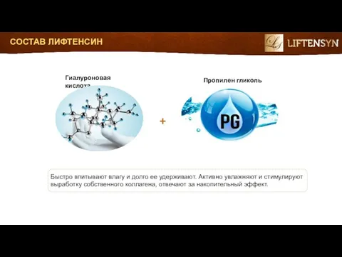 Гиалуроновая кислота Пропилен гликоль + СОСТАВ ЛИФТЕНСИН