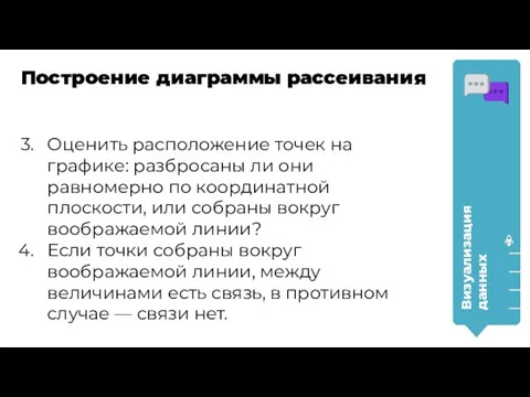 Визуализация данных Оценить расположение точек на графике: разбросаны ли они равномерно