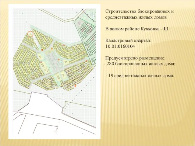 Строительство блокированных и среднеэтажных жилых домов В жилом районе Кукковка -