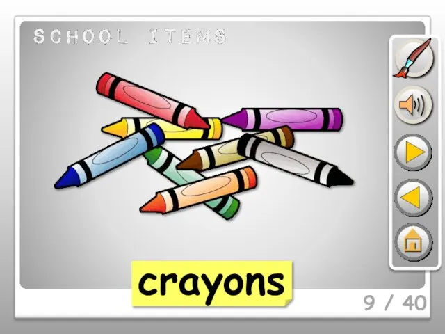 9 / 40 crayons