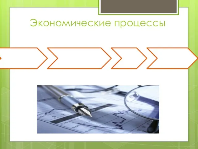 Экономические процессы Производство Распределение Обмен Потребление