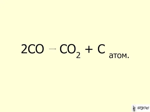 2СО СО2 + С атом.