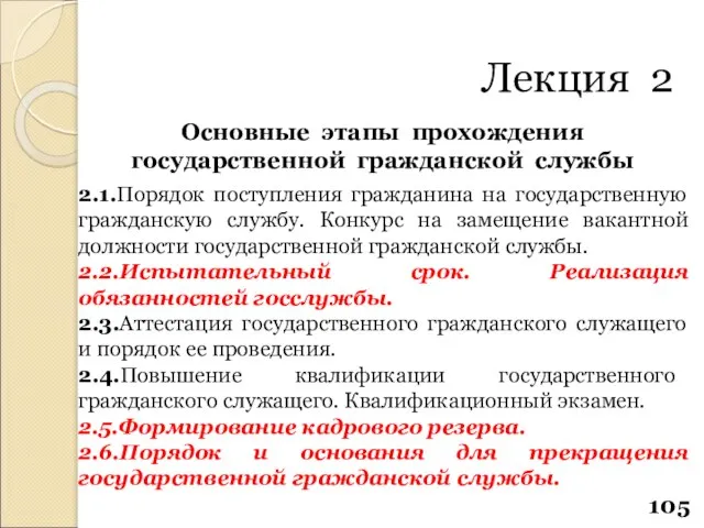 Основные этапы прохождения государственной гражданской службы 2.1.Порядок поступления гражданина на государственную