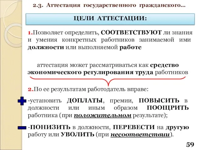 1.Позволяет определить, СООТВЕТСТВУЮТ ли знания и умения конкретных работников занимаемой ими