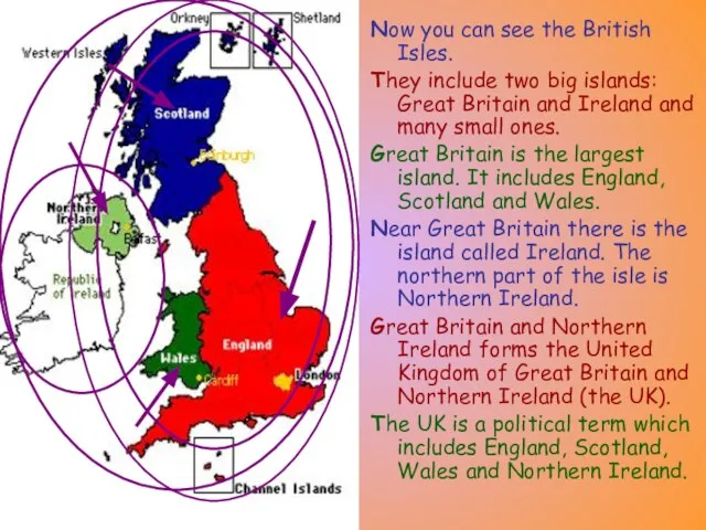 Now you can see the British Isles. They include two big