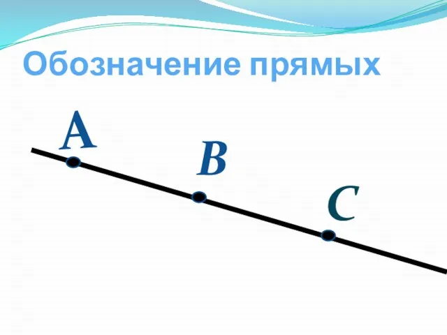 Обозначение прямых А В С