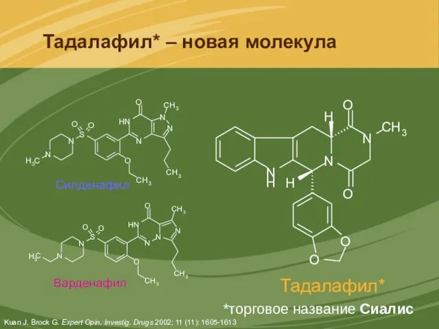 Тадалафил* – новая молекула N H N N O O C