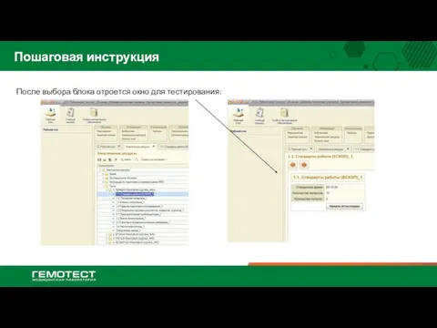 Пошаговая инструкция После выбора блока отроется окно для тестирования: