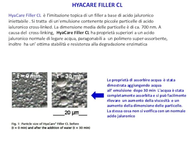 HyaCare Filler CL è l’imitazione topica di un filler a base