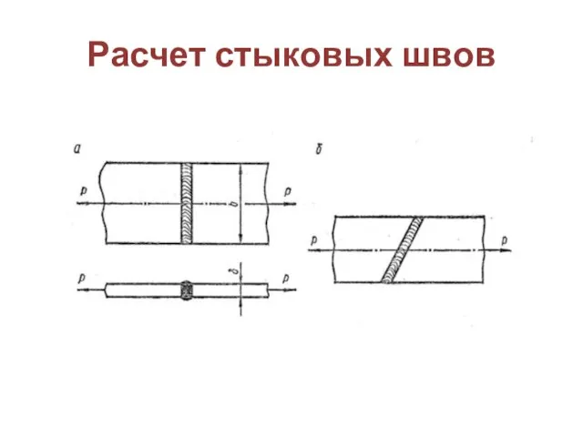 Расчет стыковых швов