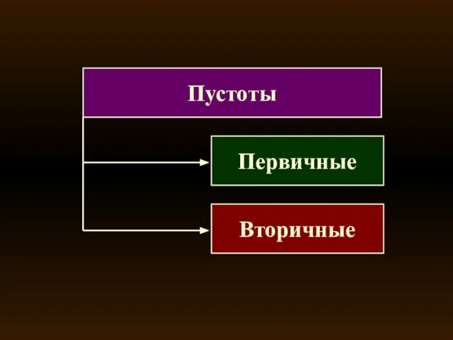 Пустоты Первичные Вторичные