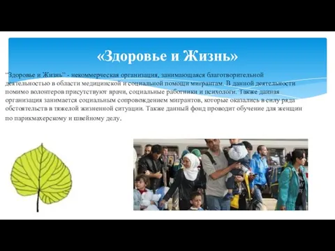 “Здоровье и Жизнь” - некоммерческая организация, занимающаяся благотворительной деятельностью в области