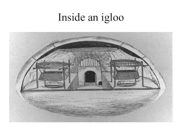 Inside an igloo