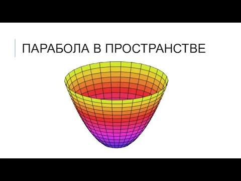 ПАРАБОЛА В ПРОСТРАНСТВЕ