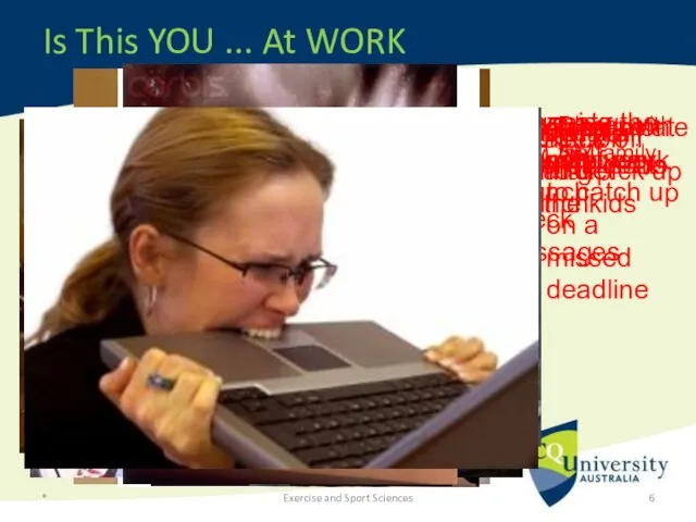 Is This YOU ... At WORK * Exercise and Sport Sciences