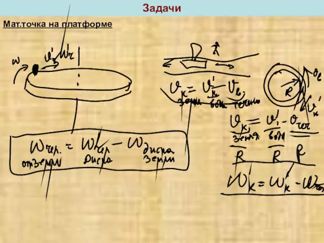 Мат.точка на платформе Задачи