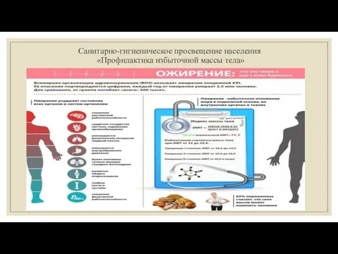 Санитарно-гигиеническое просвещение населения «Профилактика избыточной массы тела»