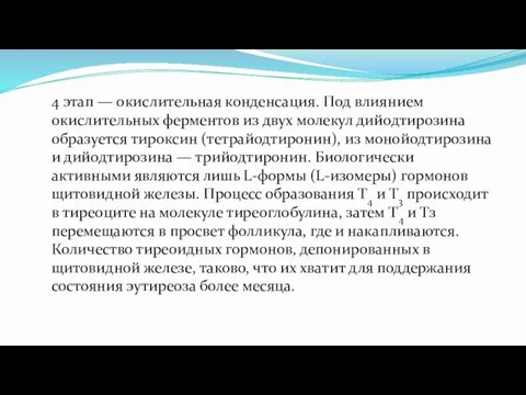 4 этап — окислительная конденсация. Под влиянием окислительных ферментов из двух