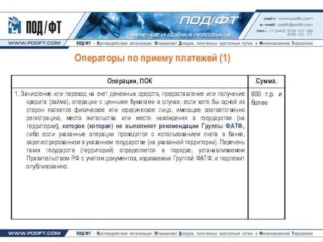 Операторы по приему платежей (1)