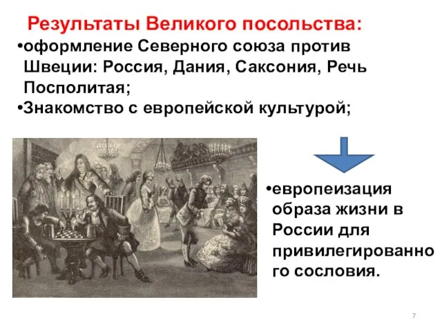 европеизация образа жизни в России для привилегированного сословия. оформление Северного союза